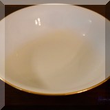 P39. Royal Doulton ”Simply Gold” white bowl w/gold rim. 10”w - $24 